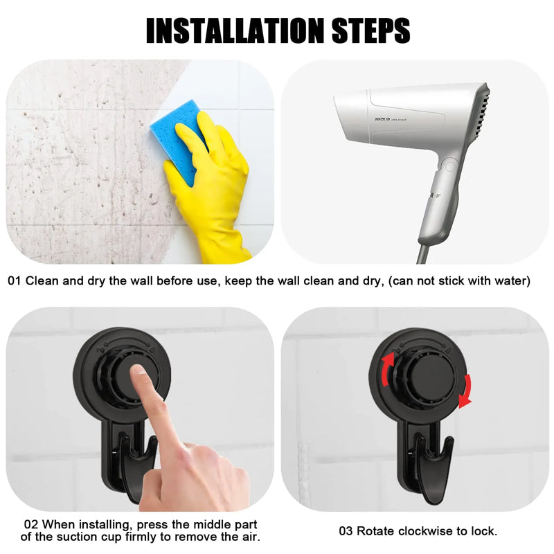 Cârlige cu ventuză - Fixare solidă fără găurire