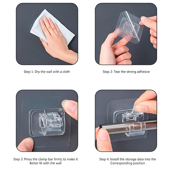 Praktiska krokar för enkel och ordnad förvaring (x4)