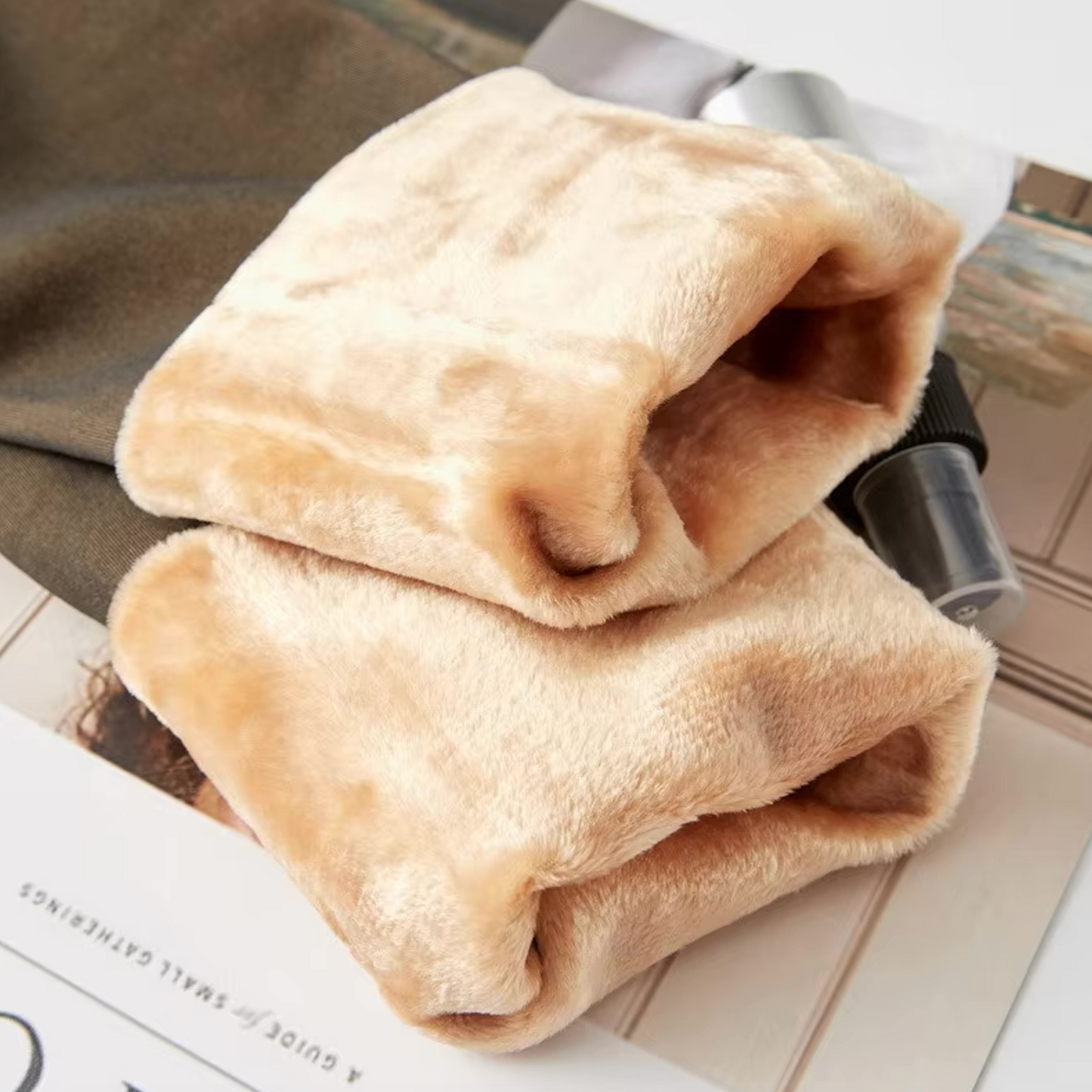 De transparante fleece panty