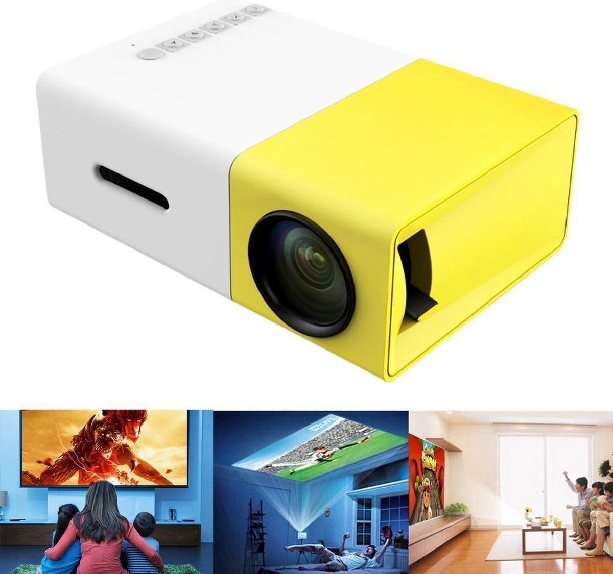 Portable projector for a home cinema experience 