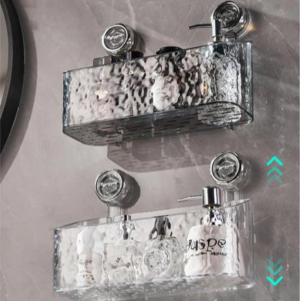 رف حائط عملي بدون تثبيت للحمام